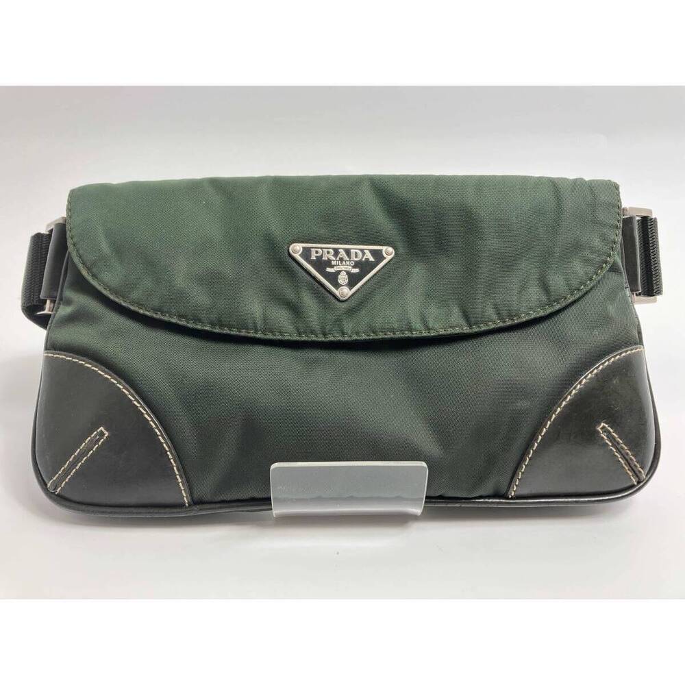 PRADA Saffiano Leather Belt Bag black